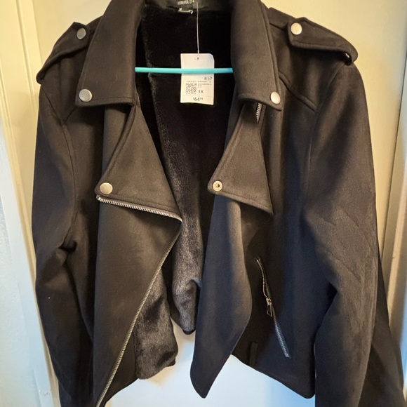 Forever 21 Black inside fur lining Women's Jacket - Picture 5 of 8